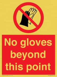 No gloves beyond this point